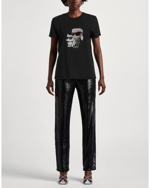 Karl Lagerfeld Black T-Shirt Organic Cotton