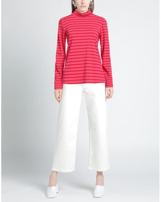 Shirtaporter Pink Fuchsia T-Shirt Viscose, Polyester, Elastane
