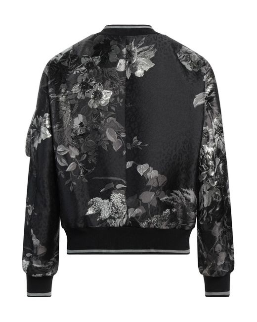 Dolce & Gabbana Black Floral Brocade Bomber Jacket for men