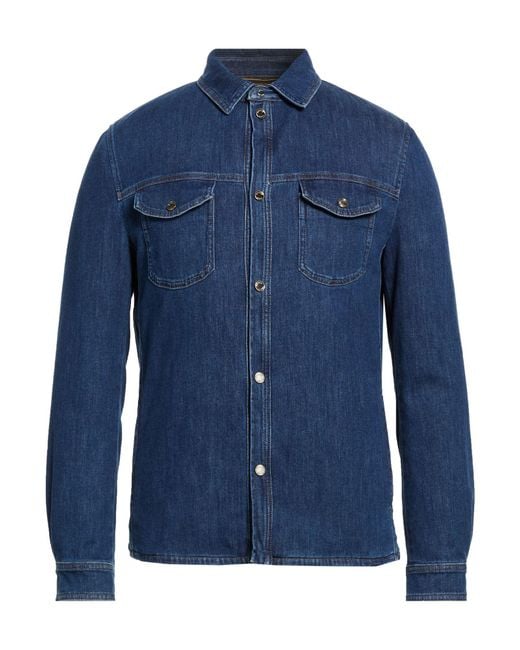 Moorer Blue Denim Outerwear for men