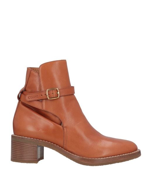 Céline Brown Ankle Boots