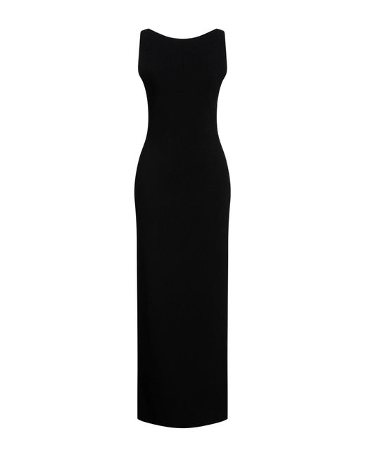 Khaite Black Maxi Dress Viscose, Polyester, Polyamide, Elastane