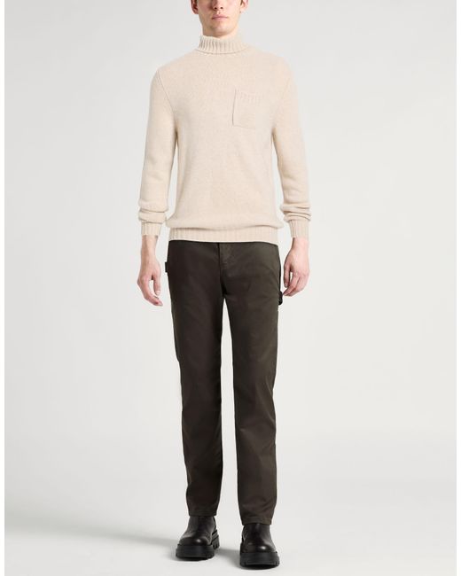 Fedeli White Turtleneck Virgin Wool, Cashmere for men