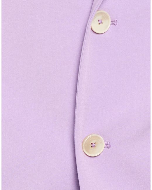 Manuel Ritz Purple Suit Polyester, Viscose, Elastane for men