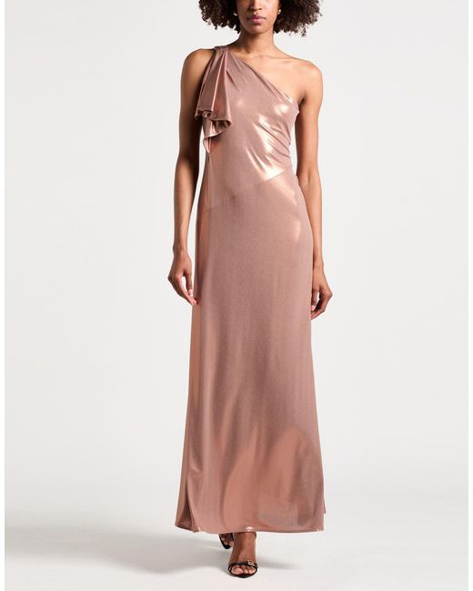 Siste's Metallic Maxi Dress Polyester, Elastane