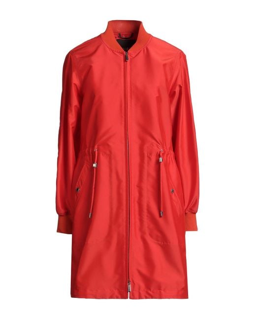 Moorer Red Overcoat & Trench Coat