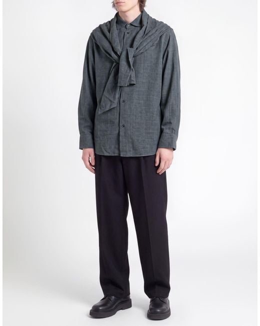 DARKPARK Blue Shirt Virgin Wool for men