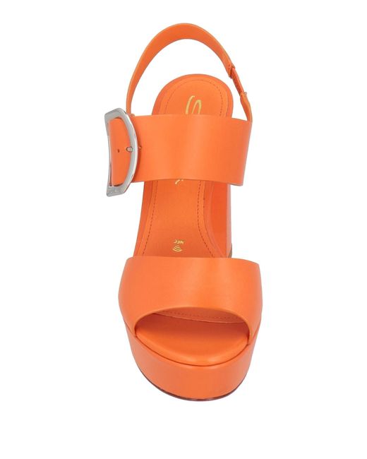 Santoni Orange Sandals Leather