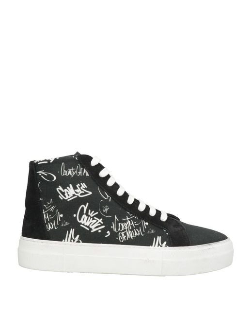 Marcelo Burlon Black Sneakers Textile Fibers, Leather