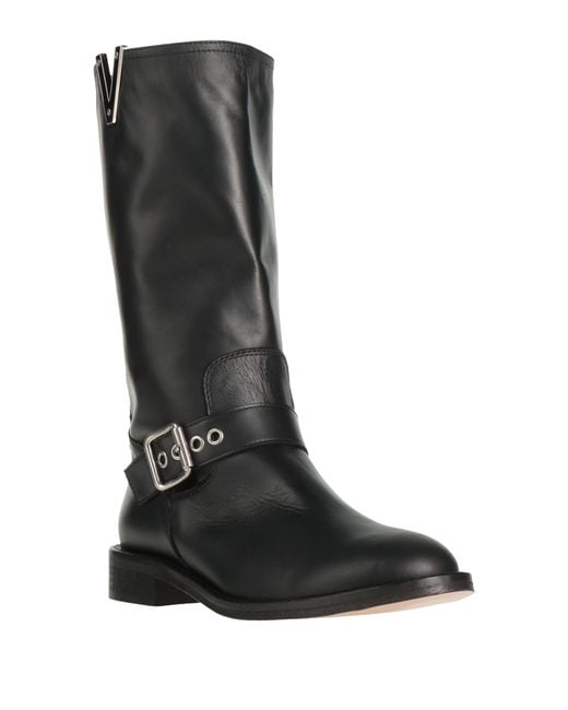 Via Roma 15 Black Boot Leather