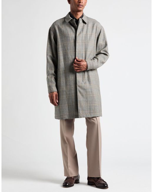 Lanvin Gray Coat Virgin Wool for men