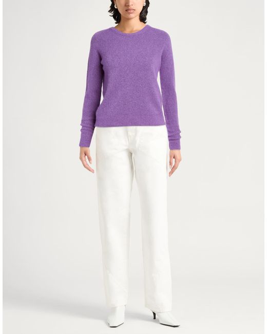 Roberto Collina Purple Sweater Cashmere, Silk, Polyester
