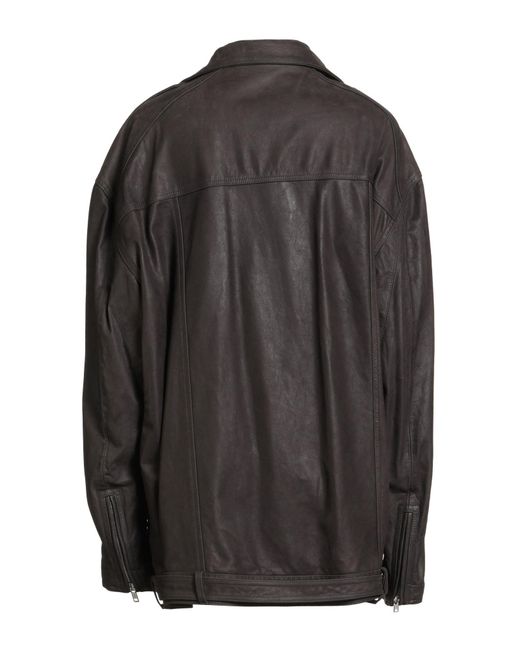 Rick Owens Black Jacket Calfskin