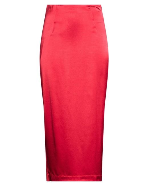 Gentry Portofino Red Midi Skirt