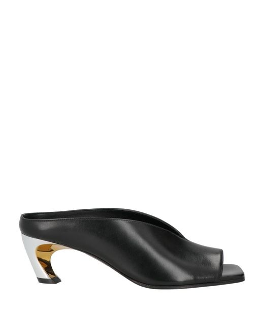McQueen Black Sandals Leather