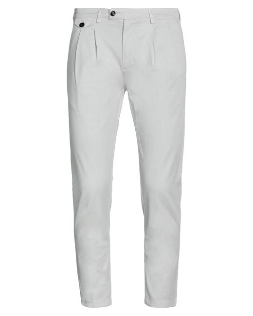 PMDS PREMIUM MOOD DENIM SUPERIOR Gray Light Pants Cotton, Elastane for men