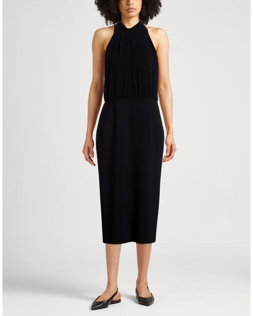 Max Mara Black Midi Dress Triacetate, Polyester