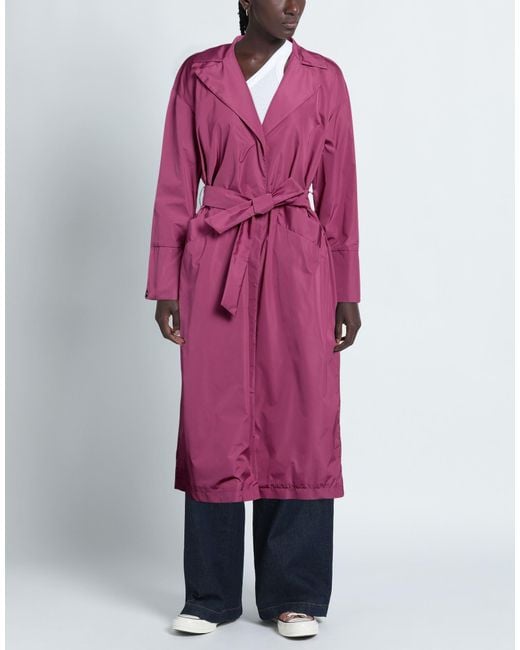 Herno Purple Overcoat & Trench Coat