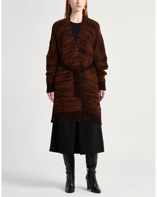 Manila Grace Brown Cardigan Wool, Polyamide, Acrylic, Viscose