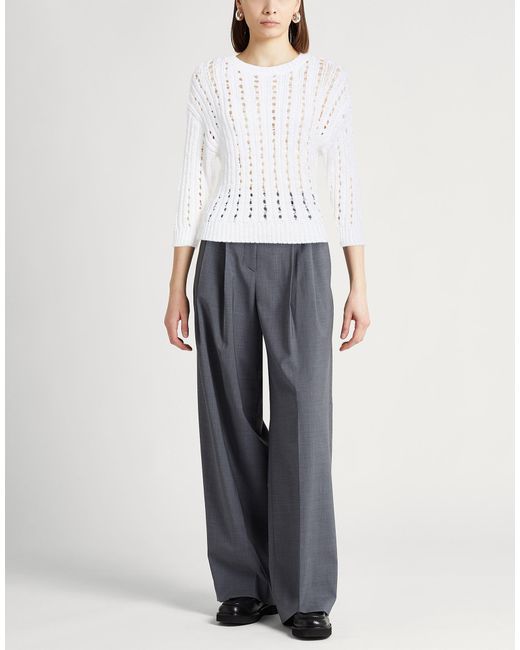 Peserico White Sweater Viscose, Polyester