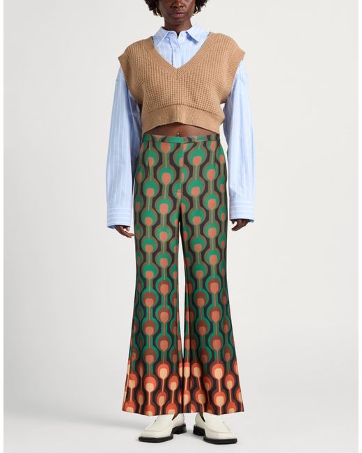 Maliparmi Green Pants Polyester, Elastane