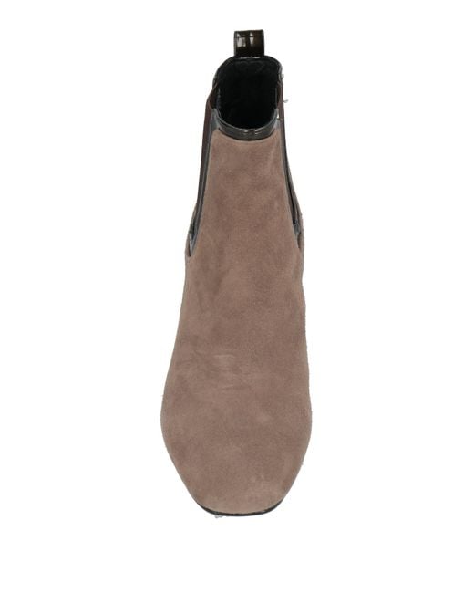 Luciano Barachini Brown Taupe Ankle Boots Leather