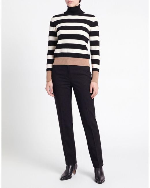 Kaos Black Turtleneck Viscose, Polyester