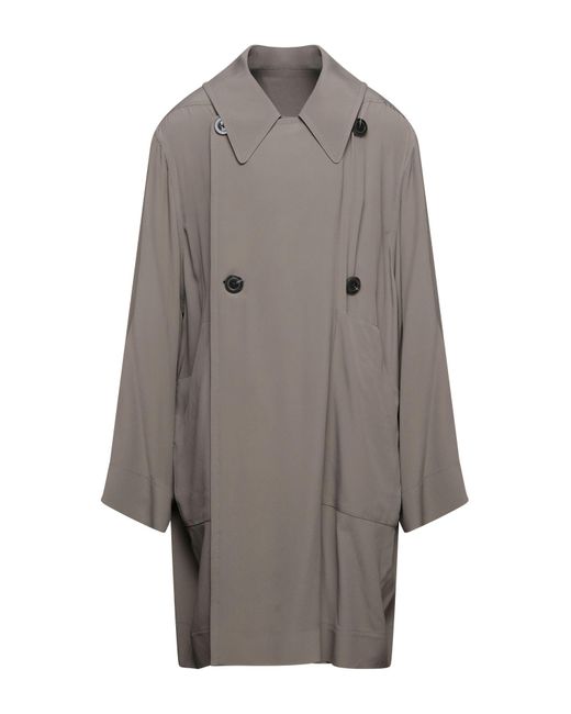Rick Owens Gray Overcoat & Trench Coat for men