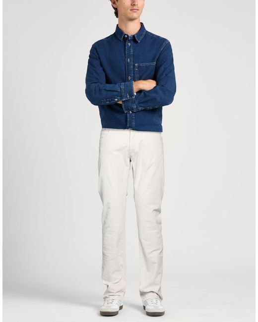 Jacob Cohen White Pants Cotton, Elastane for men