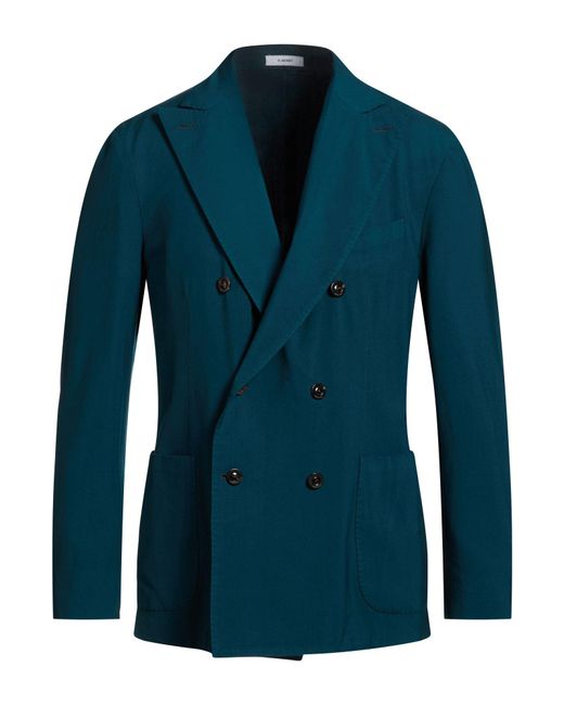 Boglioli Blue Blazer Virgin Wool for men