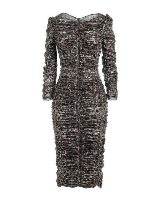 Dolce & Gabbana Gray Midi Dress