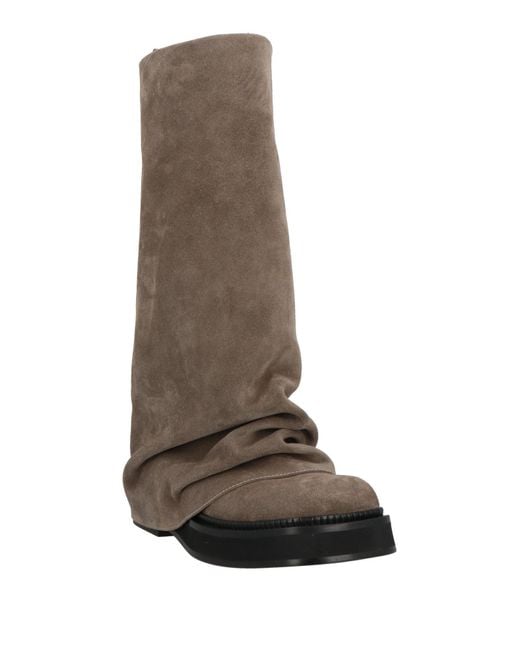 The Attico Brown Khaki Boot Leather
