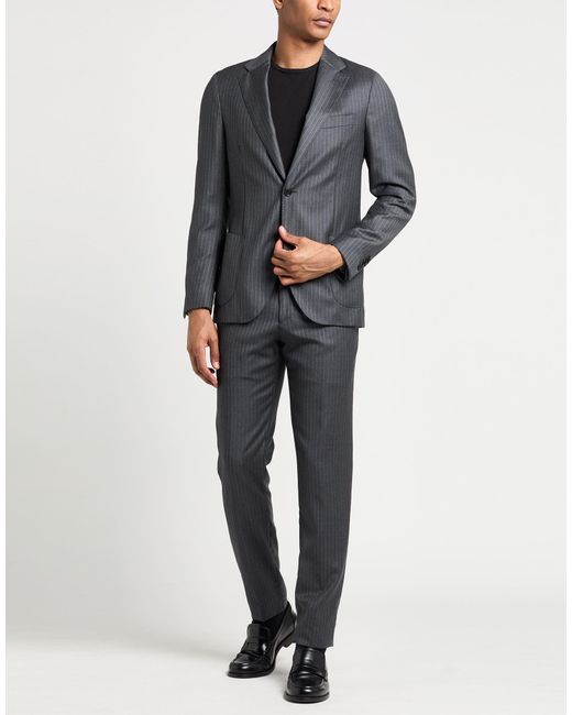 Lardini Gray Suit Wool for men