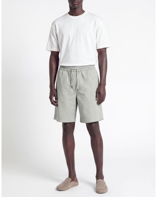 Dondup Gray Light Shorts & Bermuda Shorts Cotton, Polyamide, Polyester, Elastane for men