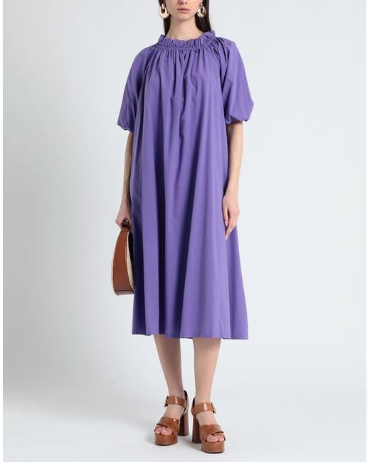 Karl Lagerfeld Purple Midi-Kleid
