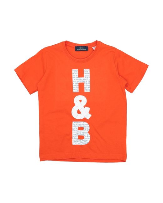 Harmont & Blaine Orange T-Shirt Cotton for men