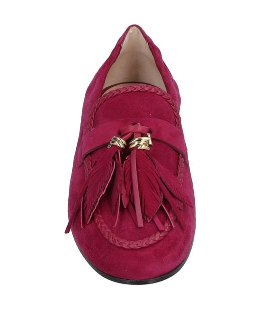 Tod's Red Feather Loafers