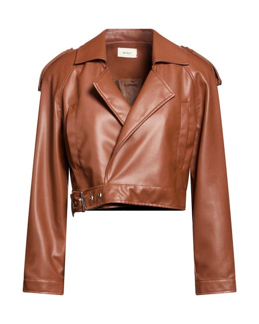 ViCOLO Brown Jacket Polyester, Polyurethane