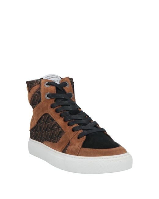 Zadig & Voltaire Brown Sneakers Leather, Polyester
