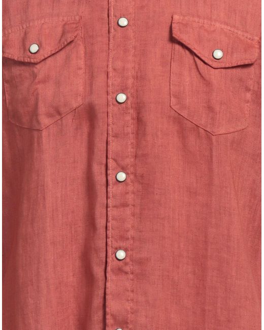 Camisa Eleventy de hombre de color Red