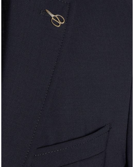 Paoloni Blue Suit Polyester, Wool, Elastane for men
