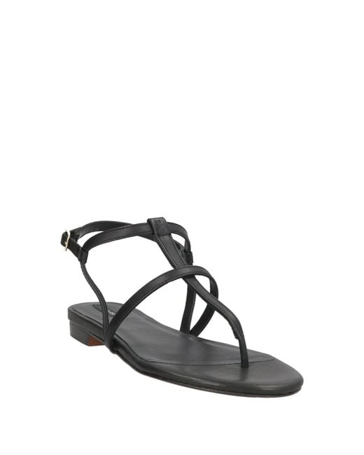 Patrizia Pepe Black Thong Sandals