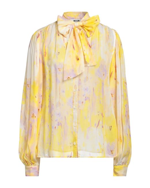 MSGM Yellow Shirt Viscose