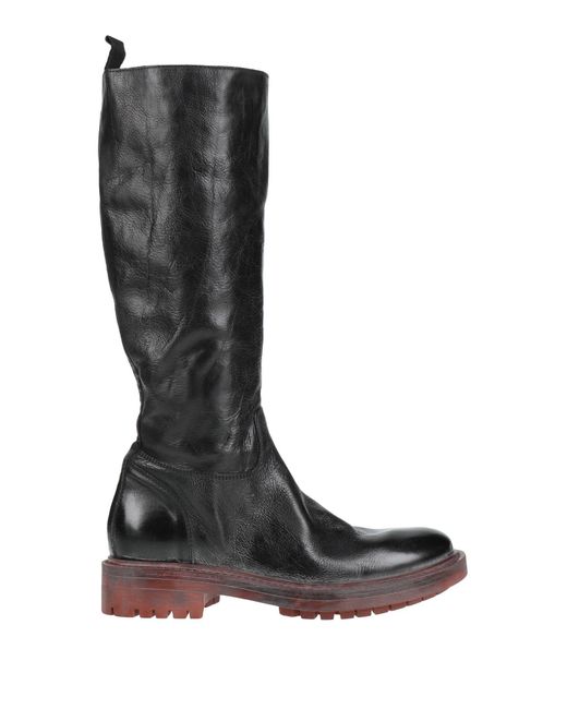 Moma Women's Black Boot Leather