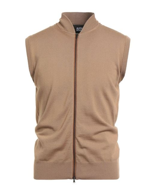 Alpha Studio Strickjacke in Brown für Herren