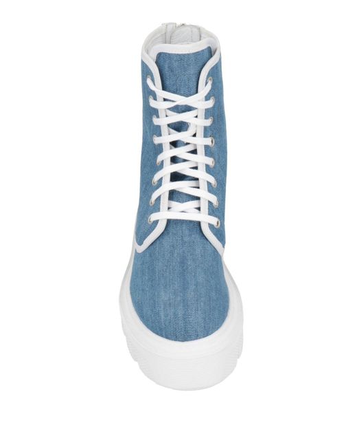 Casadei Blue Ankle Boots Elastic Fibres, Leather