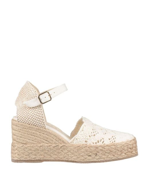 Palomitas By Paloma Barcelo' Natural Ivory Espadrilles Textile Fibers