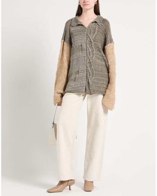 VITELLI Gray Lead Sweater Wool, Cotton, Synthetic Fibers, Metallic Fiber, Mohair Wool