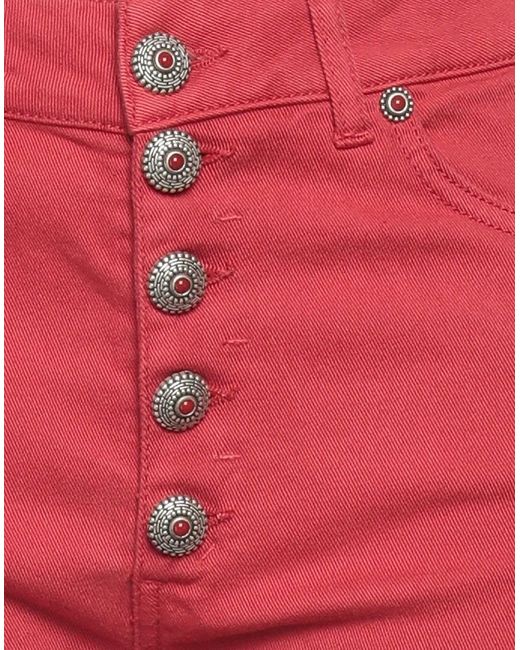 Dondup Red Denim Shorts