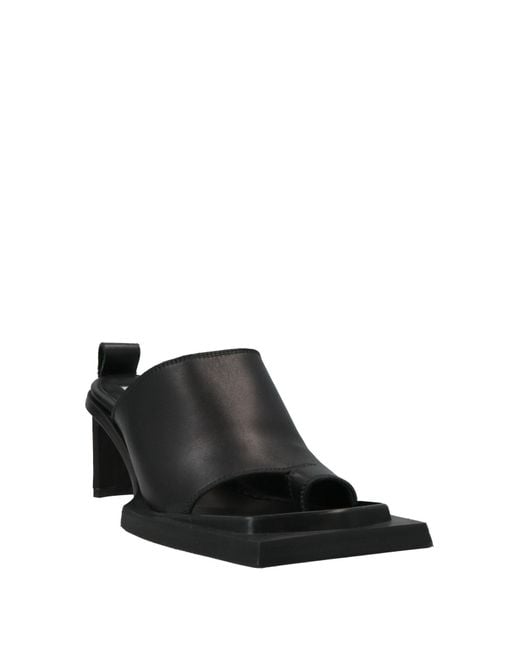 Miista Black Thong Sandal